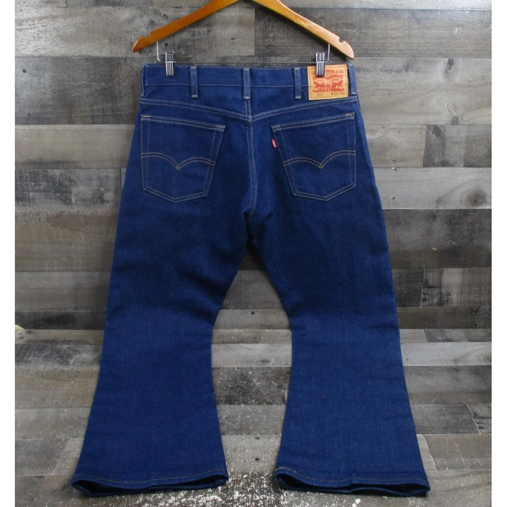 Levis 517 Jeans Mens 32x36 Fits 34x30 Blue Bootcut Classic Dark Wash Denim